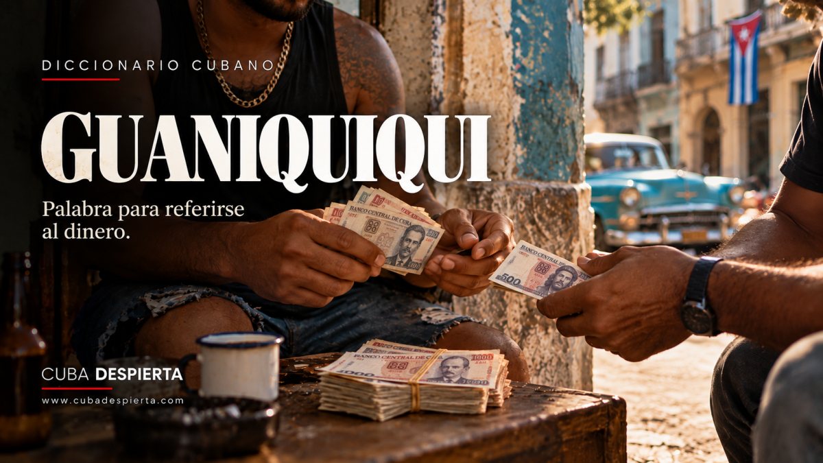 Manos que cuentan y se pasan billetes de pesos cubanos sobre una mesa en una calle de La Habana, imagen que ilustra qué significa guaniquiqui