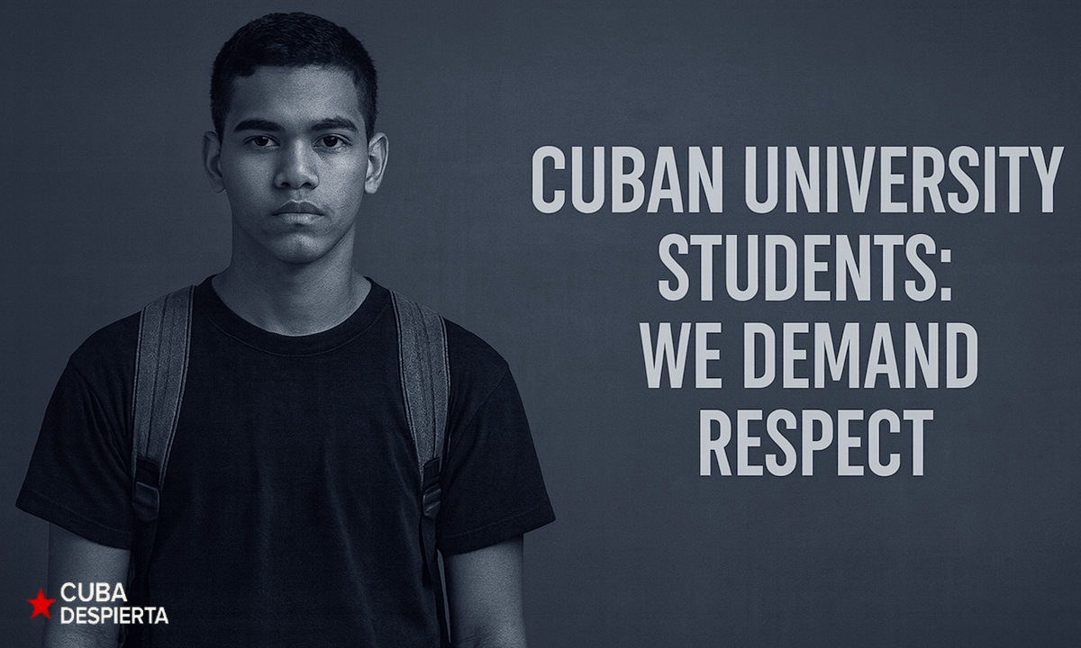 "Universitarios cubanos alzan la voz contra la dictadura. Exigen respeto, dignidad e internet en sus universidades. El futuro de Cuba está en juego."