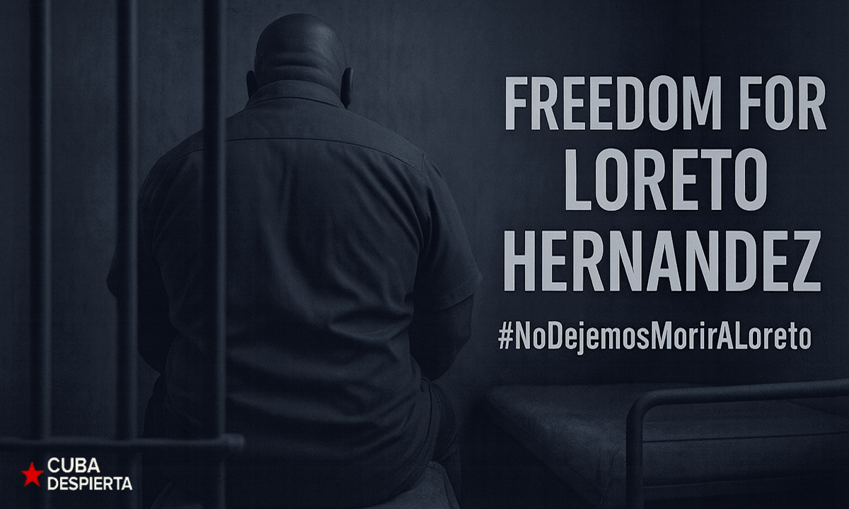 Loreto Hernández García, preso político del 11J en Cuba; líder yoruba reprimido por la dictadura cubana, exige libertad y atención médica.